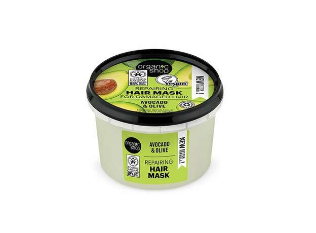 Organic Shop by Natura Siberica Repairing Hair Mask Avocado & Olive Μάσκα Μαλλιών, 250ml