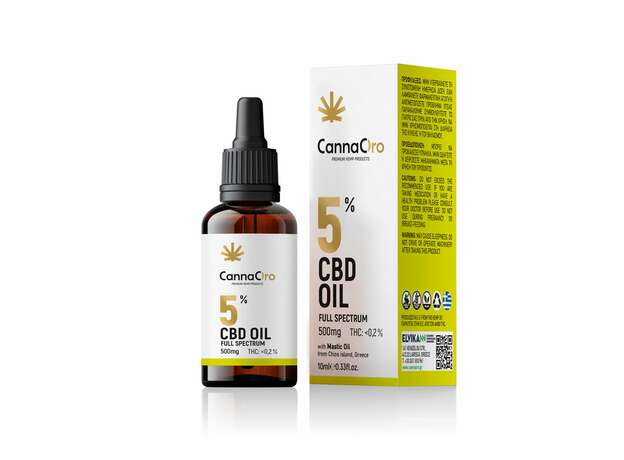 CannaOro Έλαιο κάνναβης CBD 5% Full Spectrum with Masticoil 10ml