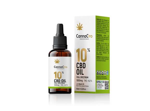 CannaOro Έλαιο κάνναβης CBD 10% Full Spectrum with Masticoil 10ml
