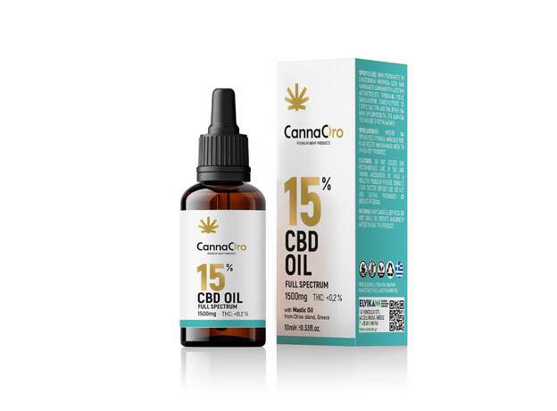 CannaOro Έλαιο κάνναβης CBD 15% Full Spectrum with Masticoil 10ml