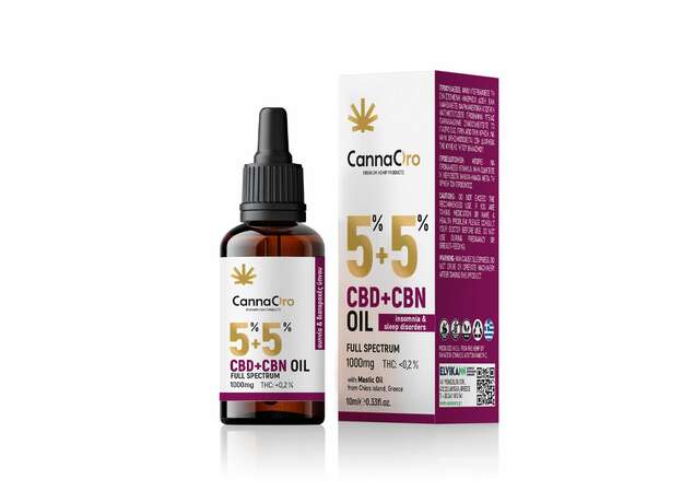 CannaOro Έλαιο κάνναβης CBD 5% & CBN 5% Full Spectrum with Masticoil 10ml