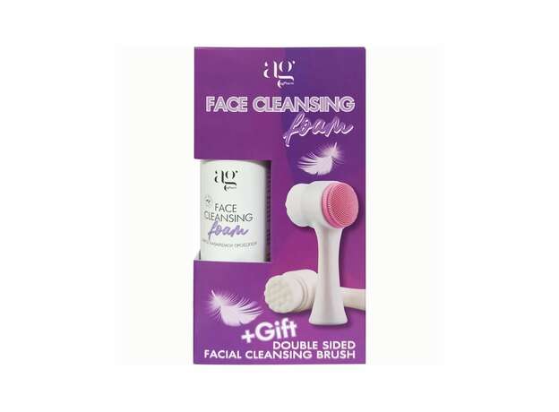 AgPharm Promo Face Cleansing Foam 200ml & Δώρο Double Sided Facial Cleansing Brush 1 Τεμάχιο