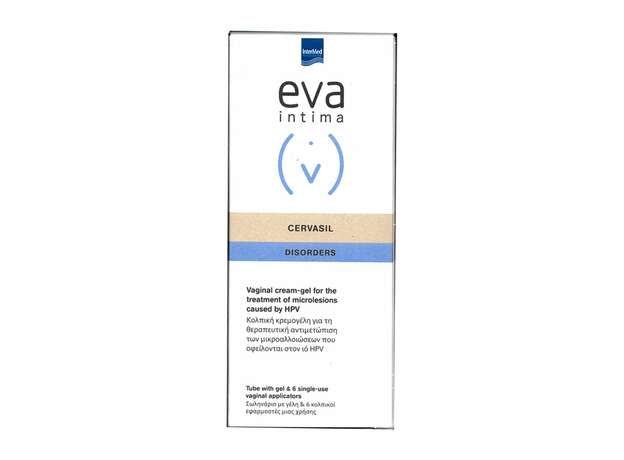 Intermed Eva Intima Cervasil Disorders Κολπική Κρεμογέλη για Αλλοιώσεις από τον HPV 30ml
