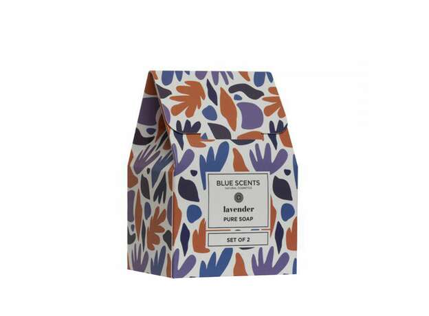 Blue Scents Σετ Σαπουνιών Lavender Κατάλληλα για Πρόσωπο & Σώμα, 2x135g