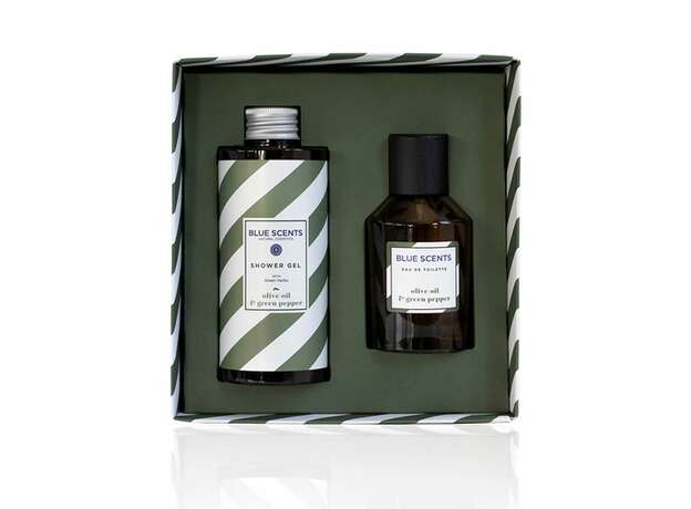 Blue Scents Gift Box Olive Oil & Green Pepper Eau de Toilette 100ml & Shower Gel 300ml