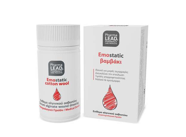 PharmaLead Hemostatic Cotton Wool  Αιμοστατικό Βαμβάκι για Ρινικές Αιμορραγίες 2g