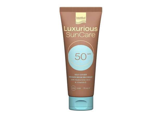 Intermed Luxurious Silk Cover Bronze Beige SPF50 Υψηλή Αντιηλιακή Προστασία Προσώπου με Ήπια Καλυπτικότητα, 75ml