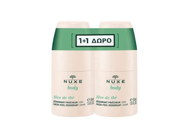 Nuxe Πακέτο Προσφοράς Body Reve de The 24h Fresh Feel Deodorant 2x50ml 1+1 Δώρο