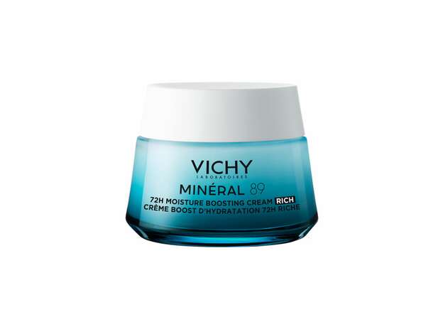 Vichy Mineral 89 72h Moisture Boosting Cream Rich Ενυδατική Κρέμα Προσώπου με Πλούσια Υφή, 50ml
