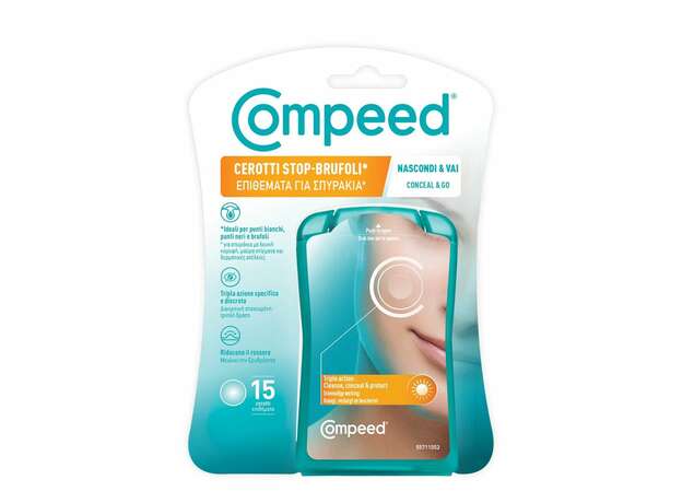 Compeed Cerotti Stop-Brufoli Επιθέματα για Σπυράκια για Καθαρισμό, Κάλυψη & Προστασία, 15τμχ