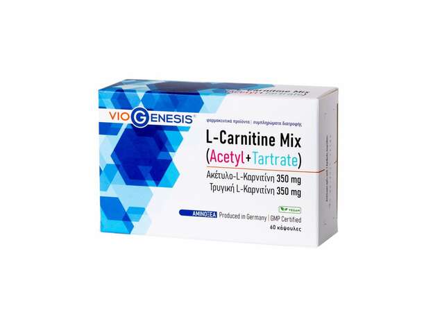 Viogenesis L-Carnitine Mix (Acetyl 350 mg + Tartrate 350 mg) 60 caps