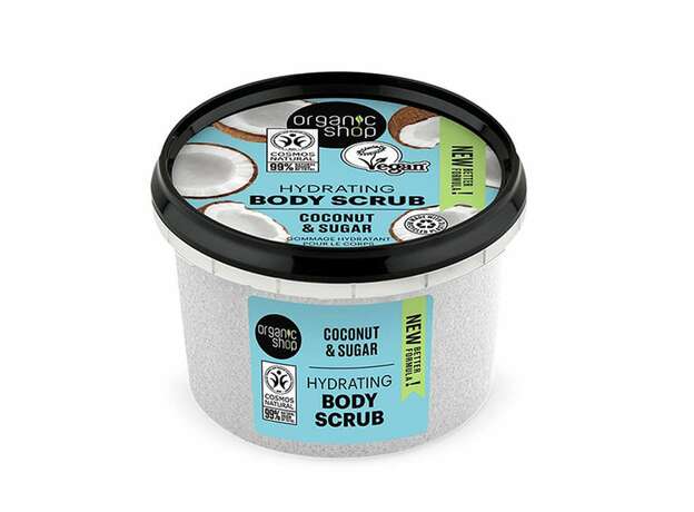 Organic Shop by Natura Siberica Hydrating Body Scrub Coconut & Sugar Ενυδατικό Απολεπιστικό Σώματος, 250ml