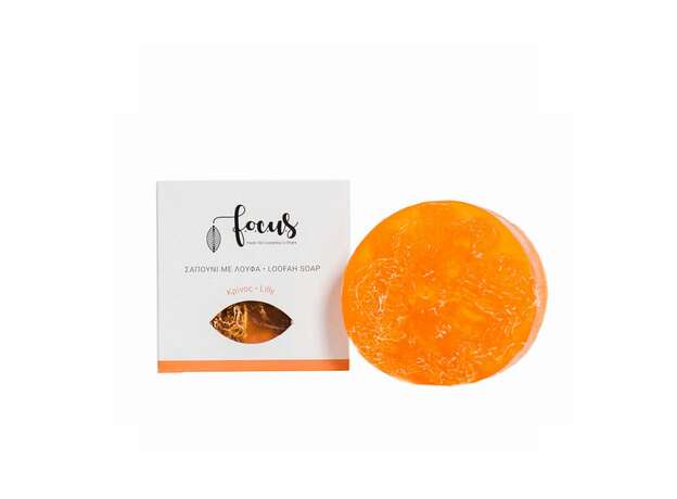 Focus Thrace Cosmetics Χειροποίητο Σαπούνι Με Λούφα & Άρωμα Κρίνος 100g