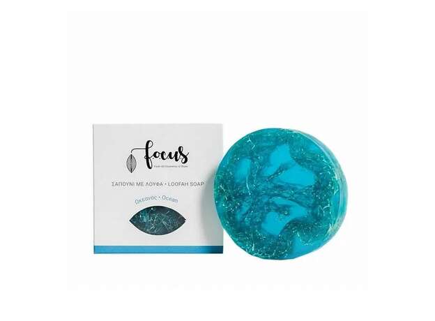 Focus Thrace Cosmetics Χειροποίητο Σαπούνι Με Λούφα & Άρωμα Ωκεανός 100g