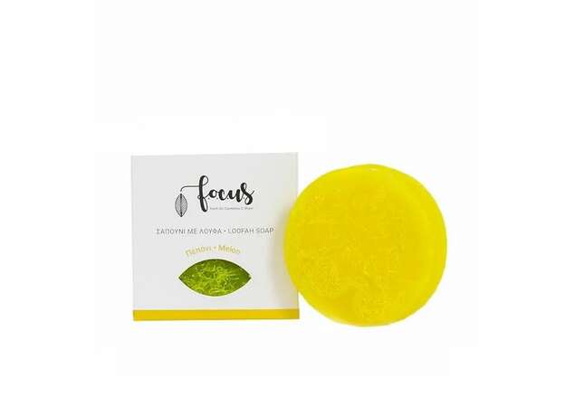 Focus Thrace Cosmetics Χειροποίητο Σαπούνι Με Λούφα & Άρωμα Πεπόνι 100g