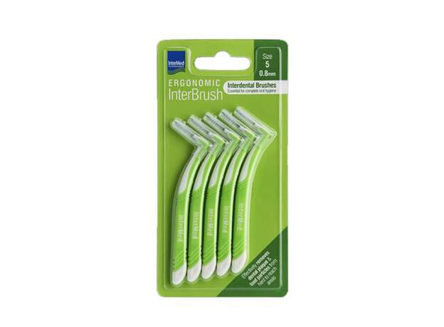 Intermed Ergonomic InterBrush Μεσοδόντια βουρτσάκια για ολοκληρωμένο καθαρισμό της στοματικής κοιλότητας. size 5 0.8mm 5tem
