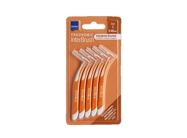 Intermed Ergonomic InterBrush Μεσοδόντια βουρτσάκια για ολοκληρωμένο καθαρισμό της στοματικής κοιλότητας. size 1 0.45mm 5tem