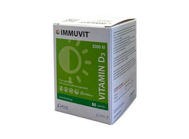 Leriva Immuvit Vitamin D3 2000iu 60 κάψουλες