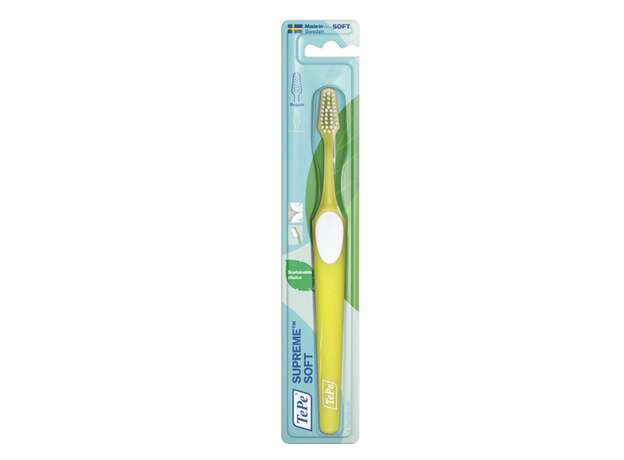 TePe Supreme Soft Toothbrush Μαλακή Οδοντόβουρτσα κίτρινη, 1τμχ
