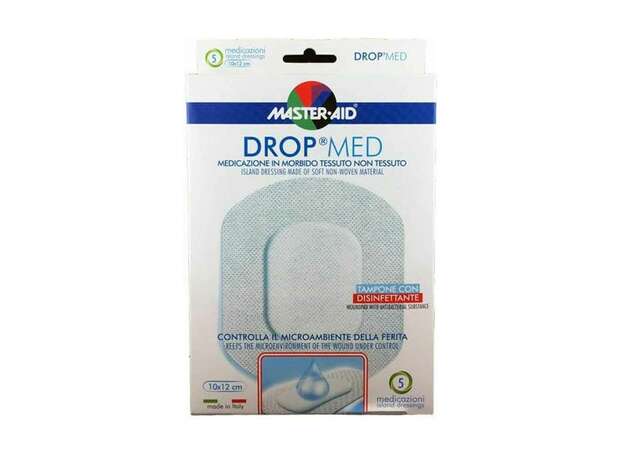 Master Aid Αυτοκόλλητα Επιθέματα Drop Med 12x10cm 5τεμ