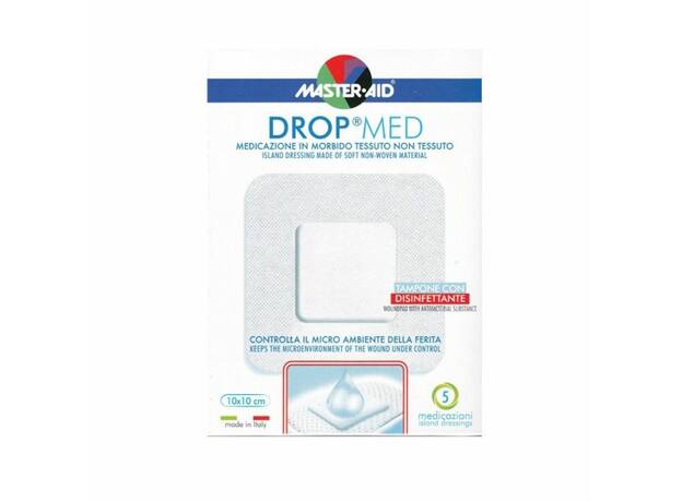 Master Aid Drop Med Αεριζόμενα Επιθέματα 10x10cm 5τμχ