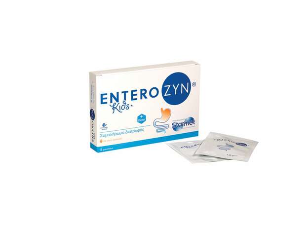 Starmel EnteroZyn Kids για το Εντερικό Σύστημα με Γεύση Φράουλας 8 Φακελίσκοι