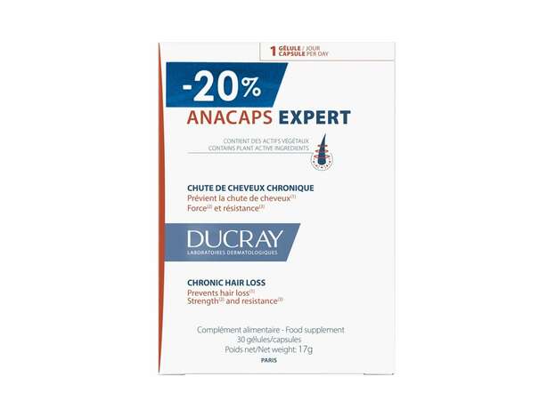 Ducray Anacaps Expert Συμπληρωμα Διατροφης Για Χρονια Τριχοπτωση 30Caps