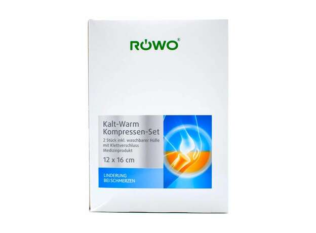 Rowo Κομπρέσες Κρυοθεραπείας/Θερμοθεραπείας με Velcro & Ελαστική Ταινία Στερέωσης 12x16cm 2τμχ
