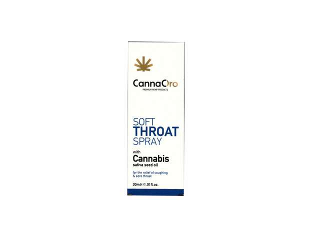 CannaOro Soft Throat Spray with Cannabis Sativa seed oil 30ml