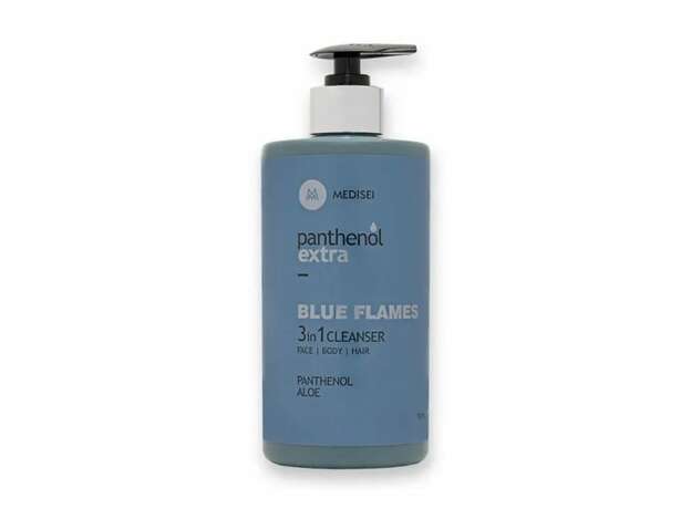 Medisei Panthenol Extra Blue Flames 3 in 1 Cleanser Ανδρικό Καθαριστικό Για Πρόσωπο, Σώμα & Μαλλιά 500ml