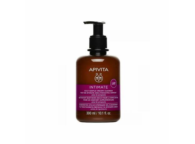 Apivita Intimate Lady Daily Gentle Creamy Cleanser Gel Καθαρισμού για την Ευαίσθητη Περιοχή με Αλόη & Πρόπολη, 300ml