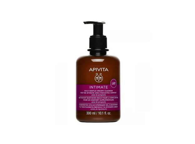 Apivita Intimate Lady Daily Gentle Creamy Cleanser Gel Καθαρισμού για την Ευαίσθητη Περιοχή με Αλόη & Πρόπολη, 300ml