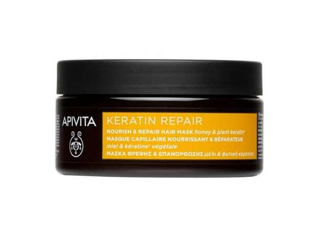 Apivita Keratin Repair Nourish & Repair Hair Mask Μάσκα Θρέψης & Επανόρθωσης με Μέλι & Φυτική Κερατίνη για Ξηρά Μαλλιά, 200ml