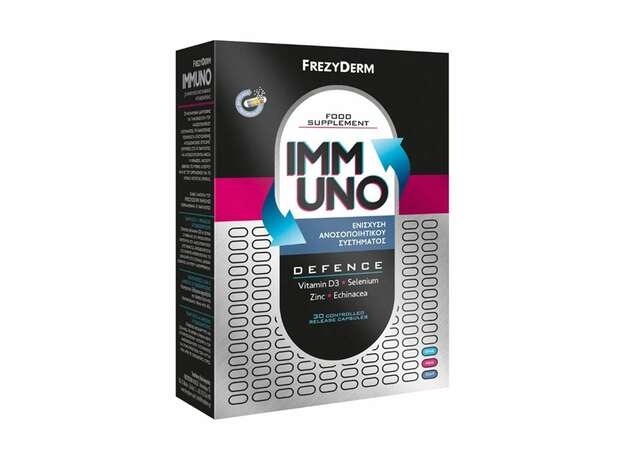 Frezyderm Immuno Defence με Βιταμίνη D3, Σελήνιο & Ψευδάργυρο, Εκχύλισμα Εχινάκειας - Ενίσχυση του Ανοσοποιητικού 30caps
