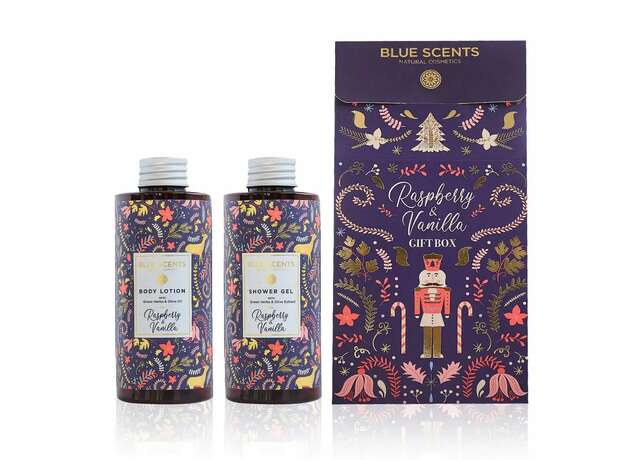 Blue Scents Promo Gift Box Raspberry & Vanilla Αφρόλουτρο Σώματος, 300ml & Raspberry & Vanilla Ενυδατικό Γαλάκτωμα Σώματος, 300ml