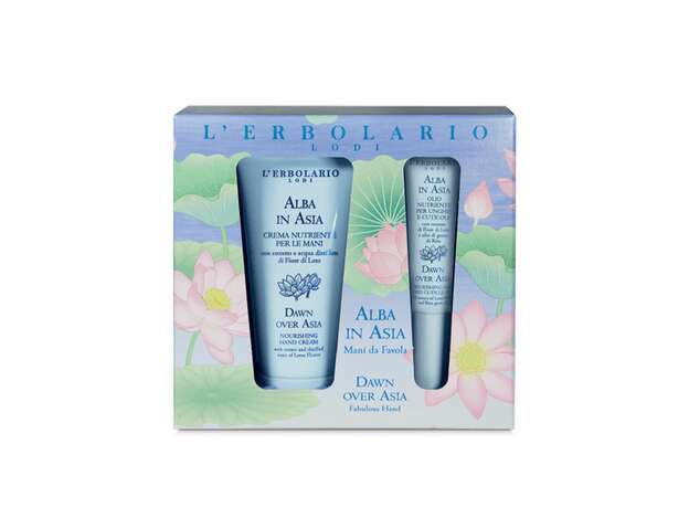 L 'Erbolario Dawn Over Asia Fabulous Hand Kit Nourishing Hand Cream Dawn to Asia 50 ml - Nourishing Nail and Cuticle Oil Dawn to Asia 7.5 ml