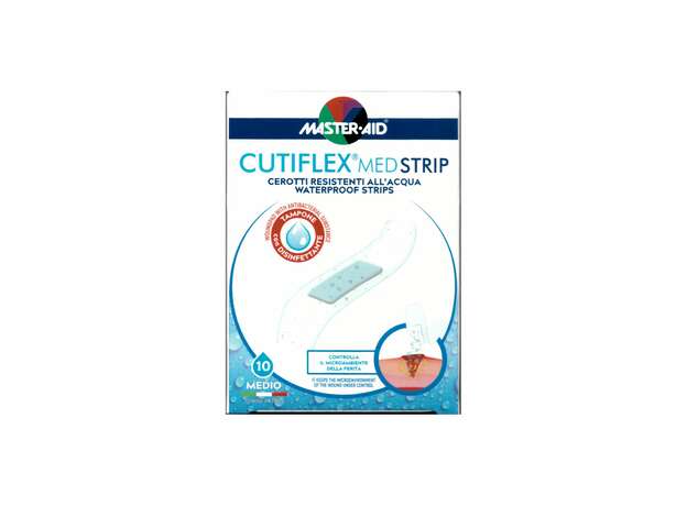 Masteraid Cutiflex Τσιρότα Διαφανές & Αδιάβροχα Στενά, 10 τεμάχια
