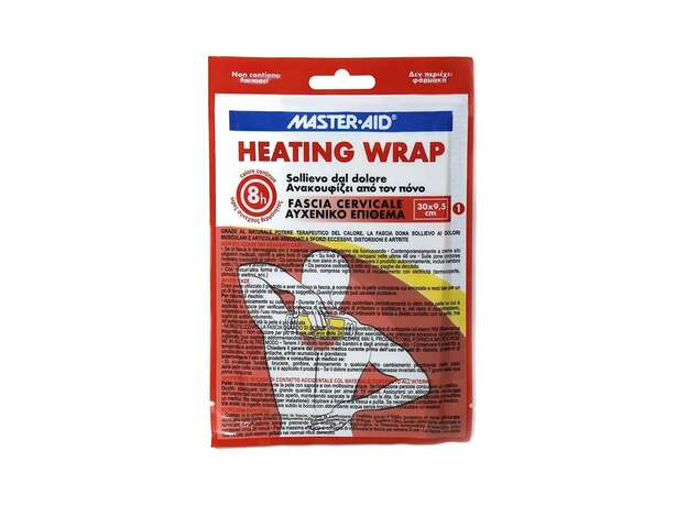 MASTER AID Heating Wrap, Θερμαντικό Επίθεμα Αυχένα 30 x 9.5cm - 1τεμ