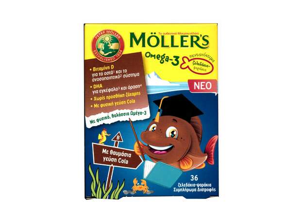 Moller's Omega-3 για Παιδιά με Γεύση Cola 36 Ζελεδάκια