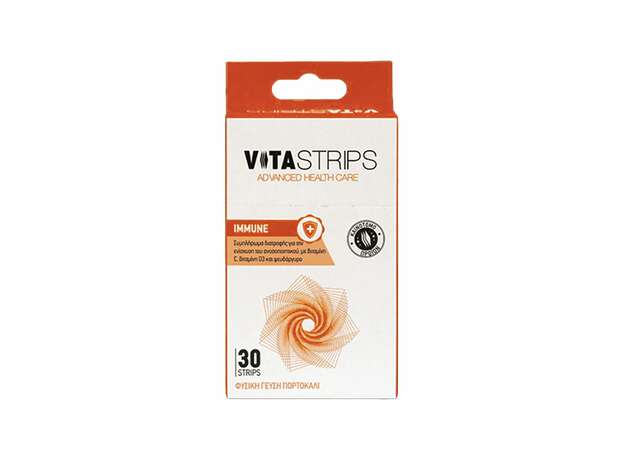Vitastrips Immune Συμπλήρωμα Διατροφής για Ενίσχυση του Ανοσοποιητικού, 30ταινίες