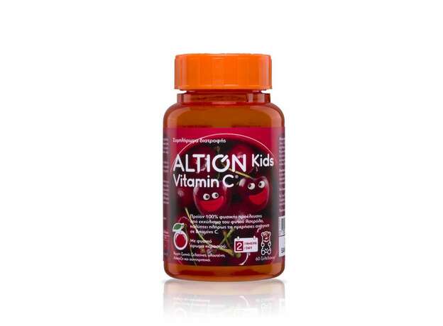 Altion Kids Vitamin C με Φυσικό Άρωμα Κεράσι, 60 Ζελεδάκια