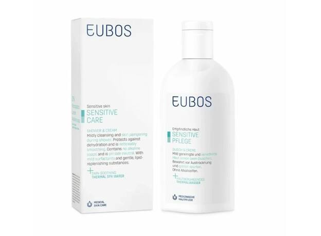 Eubos Sensitive Shower & Cream Απαλό υγρό καθαρισμού,200ml