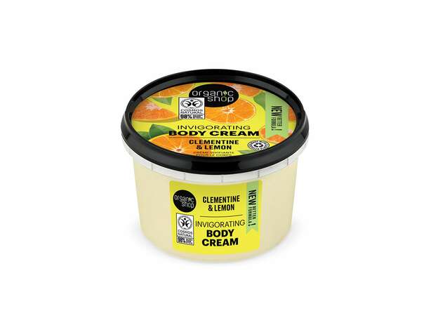 Organic Shop Αναζωογονητική Κρέμα Σώματος, Κλημεντίνη και Λεμόνι, 250 ml