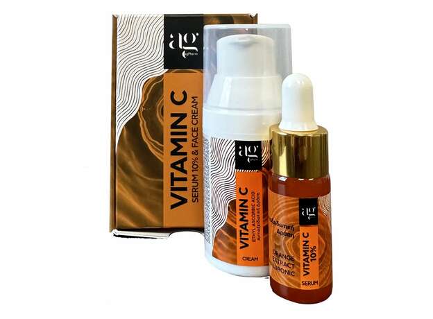 Ag Pharm Vitamin C 10% Serum 10ml & Face Cream 30ml