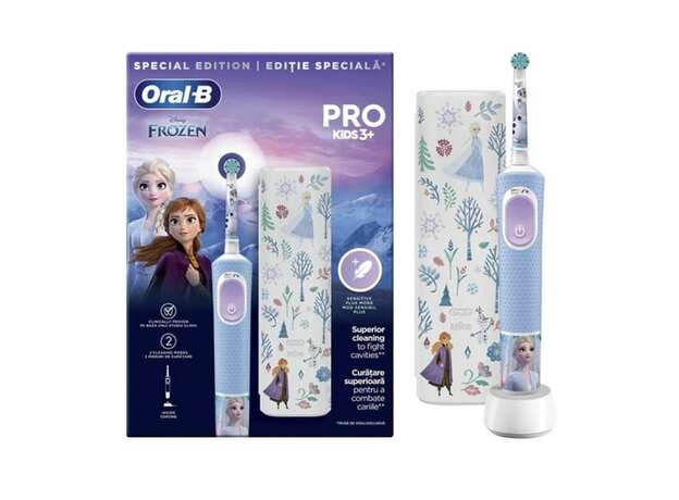 Oral-B Pro Electric Toothbrush Frozen with Travel Case Ηλεκτρική Οδοντόβουρτσα Frozen Με Θήκη Ταξιδίου 3+ Ετών, 1τεμ