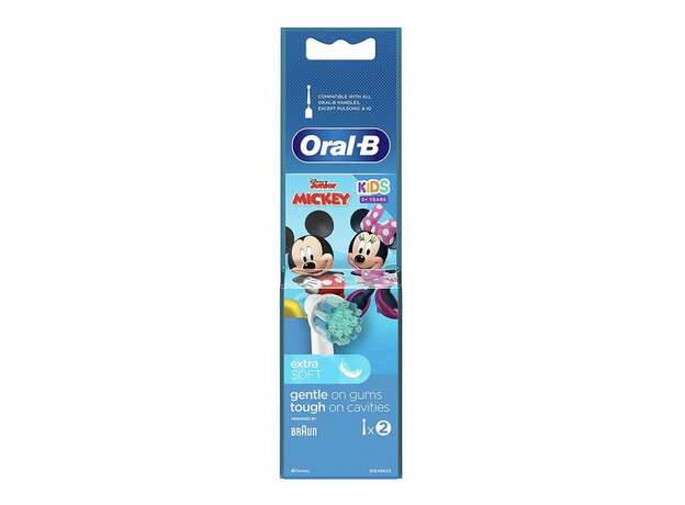 Oral-B Kids 3+ χρονών Disney Extra Soft Ανταλλακτικό για Ηλεκτρική Οδοντόβουρτσα 2τμχ