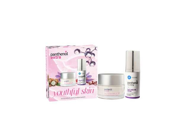 Medisei Panthenol Extra Promo Pack Youthful Skin Day Cream SPF15 50ml & Face & Eye Serum 30ml