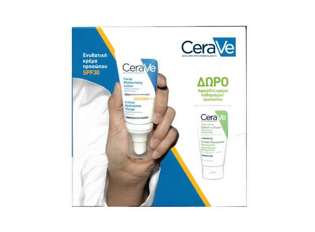 CeraVe Promo Facial Moisturizers CERAVE AM SPF30 PROMO & Δώρο Hydrating Cream-to-foam Cleancer 50ml