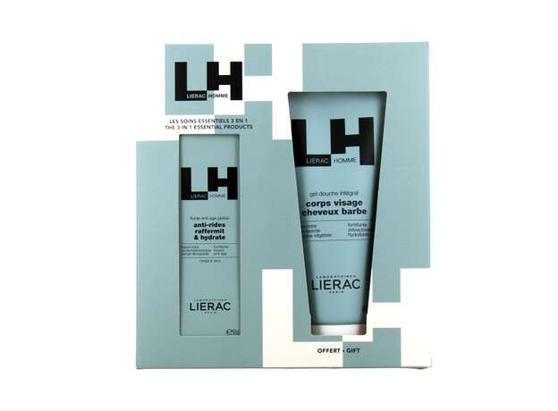 Lierac Homme Promo Global Anti-Aging Fluid, 50ml & Shower Gel, 200m