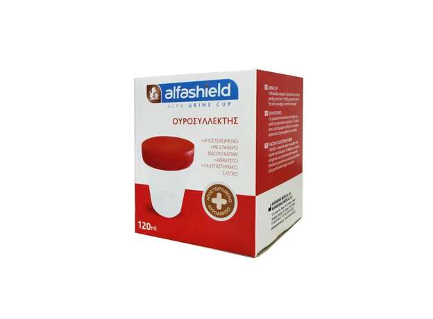 Alfashield Urine Cup Ουροσυλλέκτης 120ml, 1 τεμ
